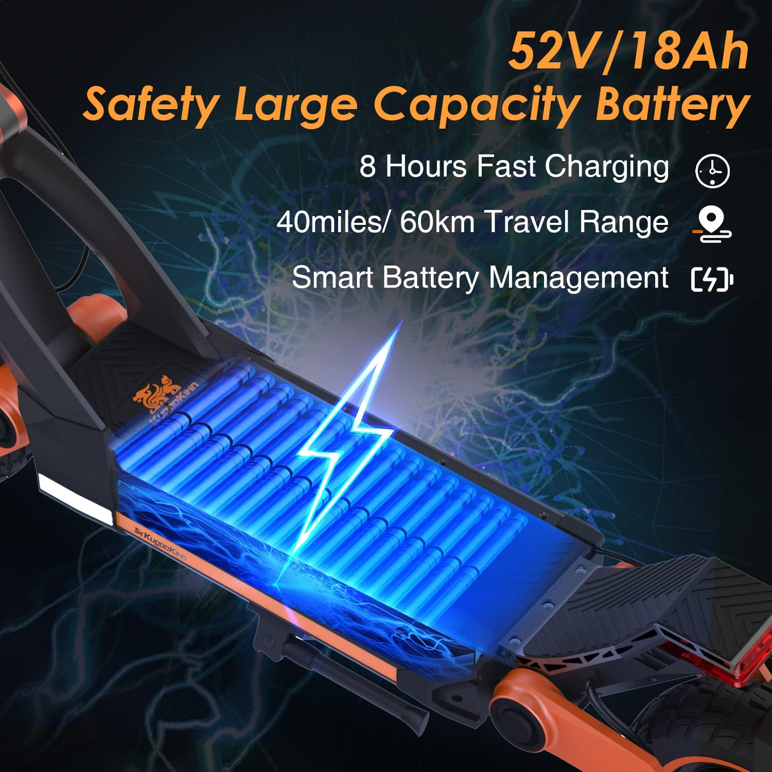 Electric Scooter, Kugookirin G3 Electric Scooter for Adults Powerful 1200W Motor Up to 31 mph, 10.5" Off Road Tires 52V/18Ah Large Capacity, Dual Brake Folding Fast e Scooter for Adult