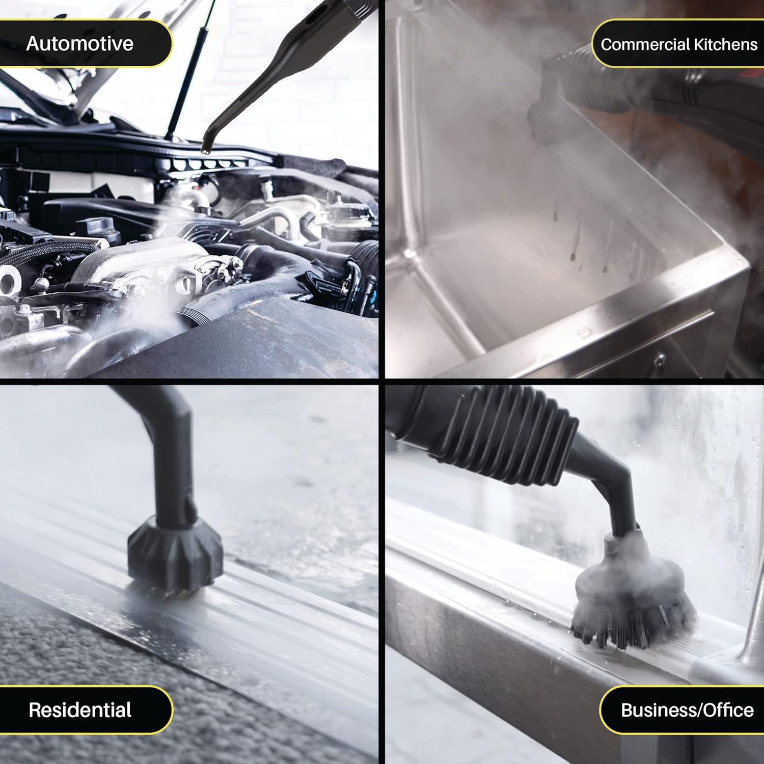 Falcon Commercial Steam Cleaner. Professional Steamer, Portable, All Purpose Steam Cleaner, Auto Detailing Steamer - Auto Interior steamer for Cars, Bathroom Tiles, Grout and Tile, Furniture,