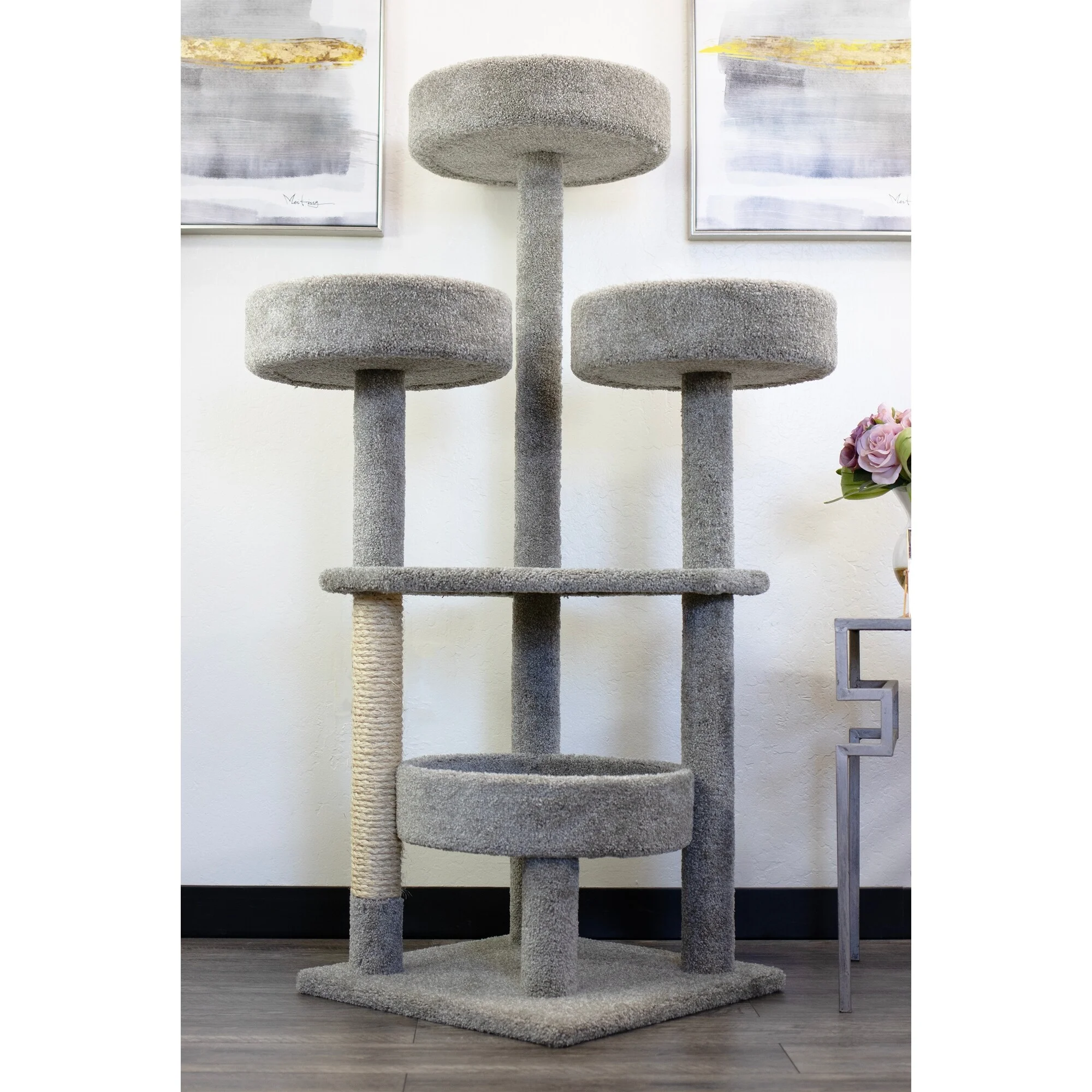 New Cat Condos  Real Wood and Carpet Cat Tower - Curated Treasures Market