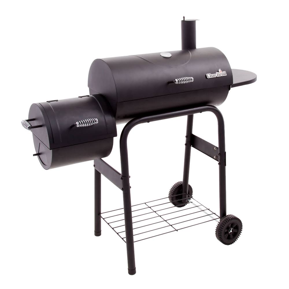 Char-Broil American Gourmet Offset Charcoal Smoker, Black