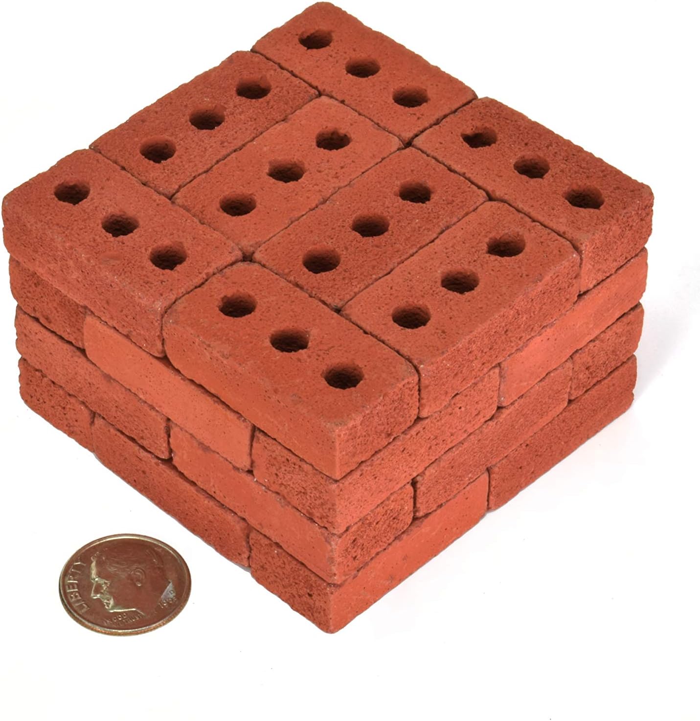 Acacia Grove Mini Red Bricks, 1:6 Scale (160 Pack) Pack of 2
