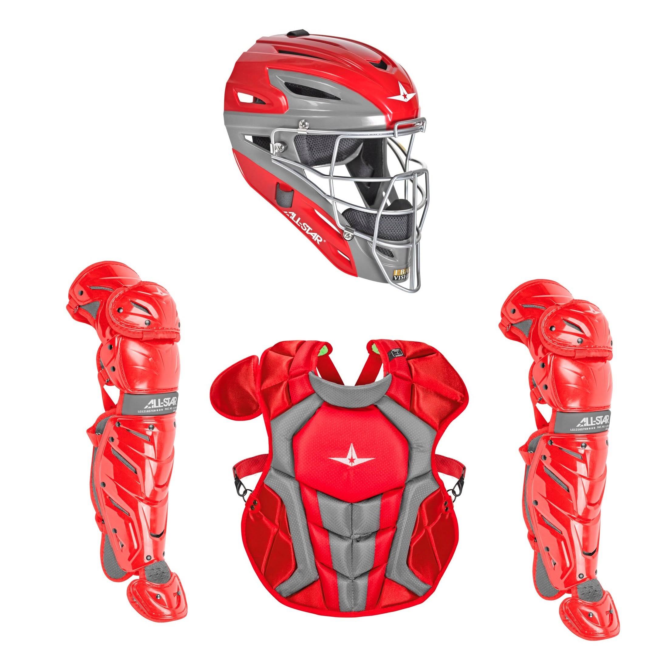 All-Star System7 Axis NOCSAE Youth Catcher&s Package - Black