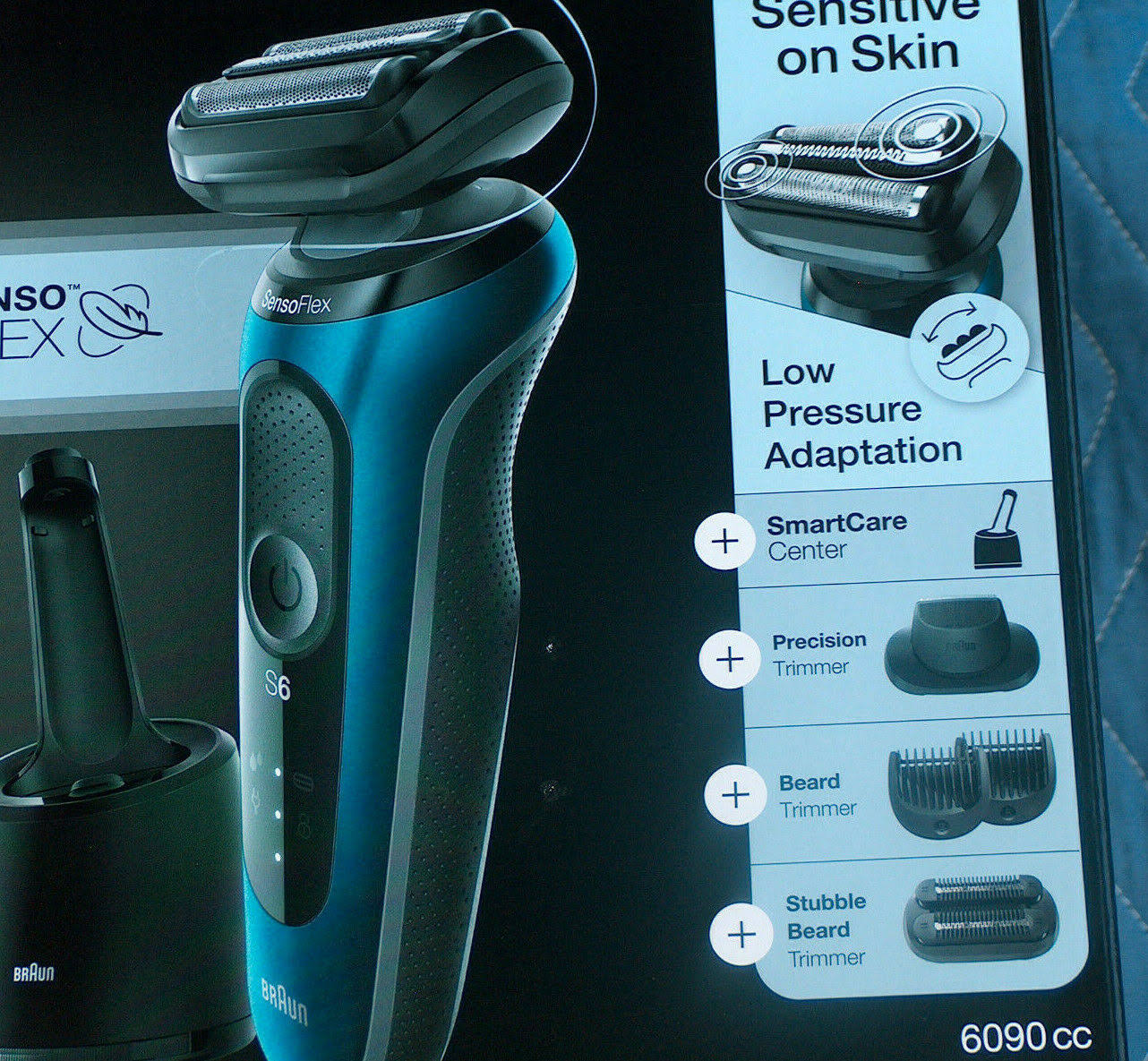 Braun Series 6 6090cc Electric Razor for Men with Smartcare Center