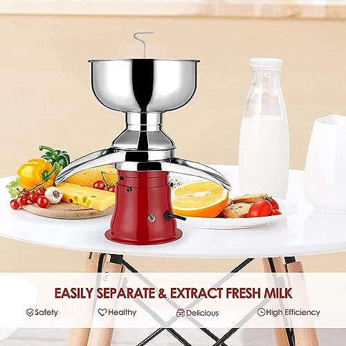 Electric Cream Separator 21Gal/H 50L/H Stainless Steel - Turn Raw/Whole Milk into Cream and Skim Milk - Milk Cream Centrifugal Separator