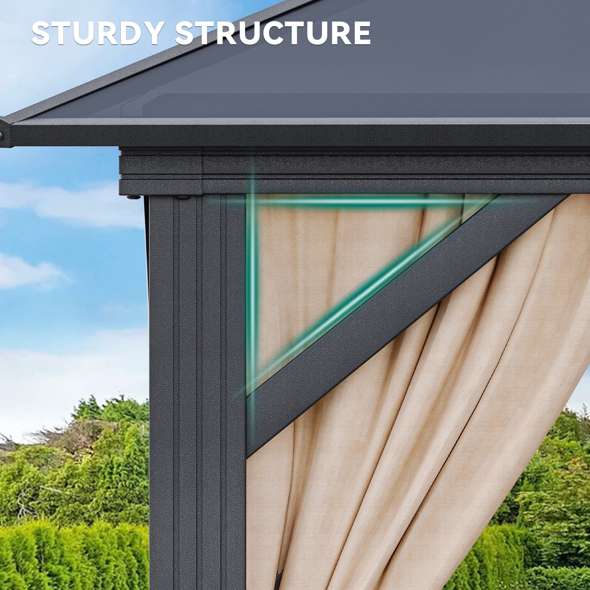 12 Ft. W X 10 Ft. D Outdoor Patio Gazebo