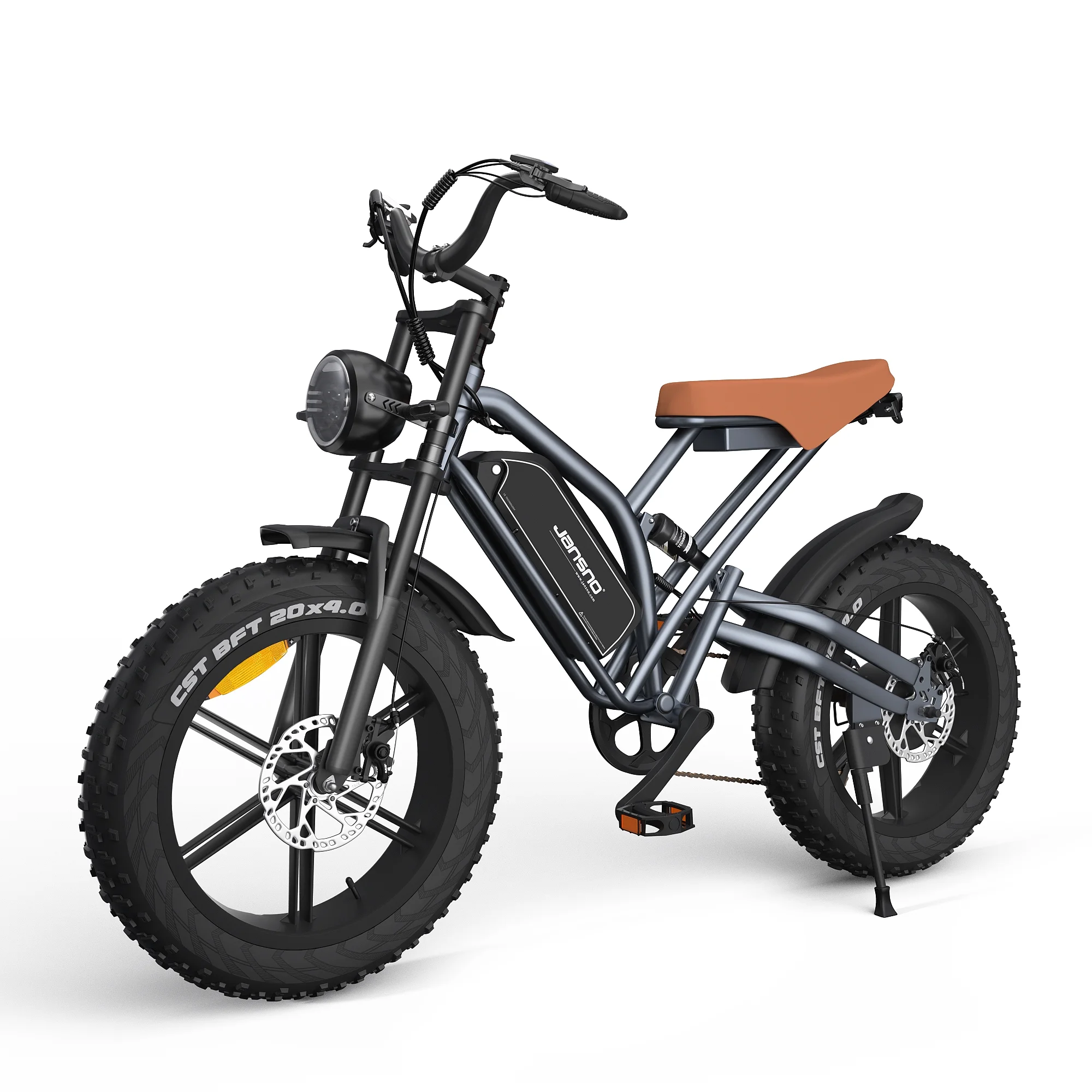 Arnahaishe 20" 4.0 Fat Tire Electric Bike for Adults, 750W Adults E Bike, 48V 14Ah Removable Li-Ion Battery, Professional 7-Speed, Electric Mountain Bicycle Beach Bike Snow Bike Ebike for Men