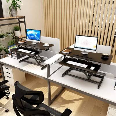 Standing Desk, Sit Stand Up Desk Height Adjustable Table 32 inch Standing Desk CONVERTER, Ergonomic Tabletop Workstation Desk Ri