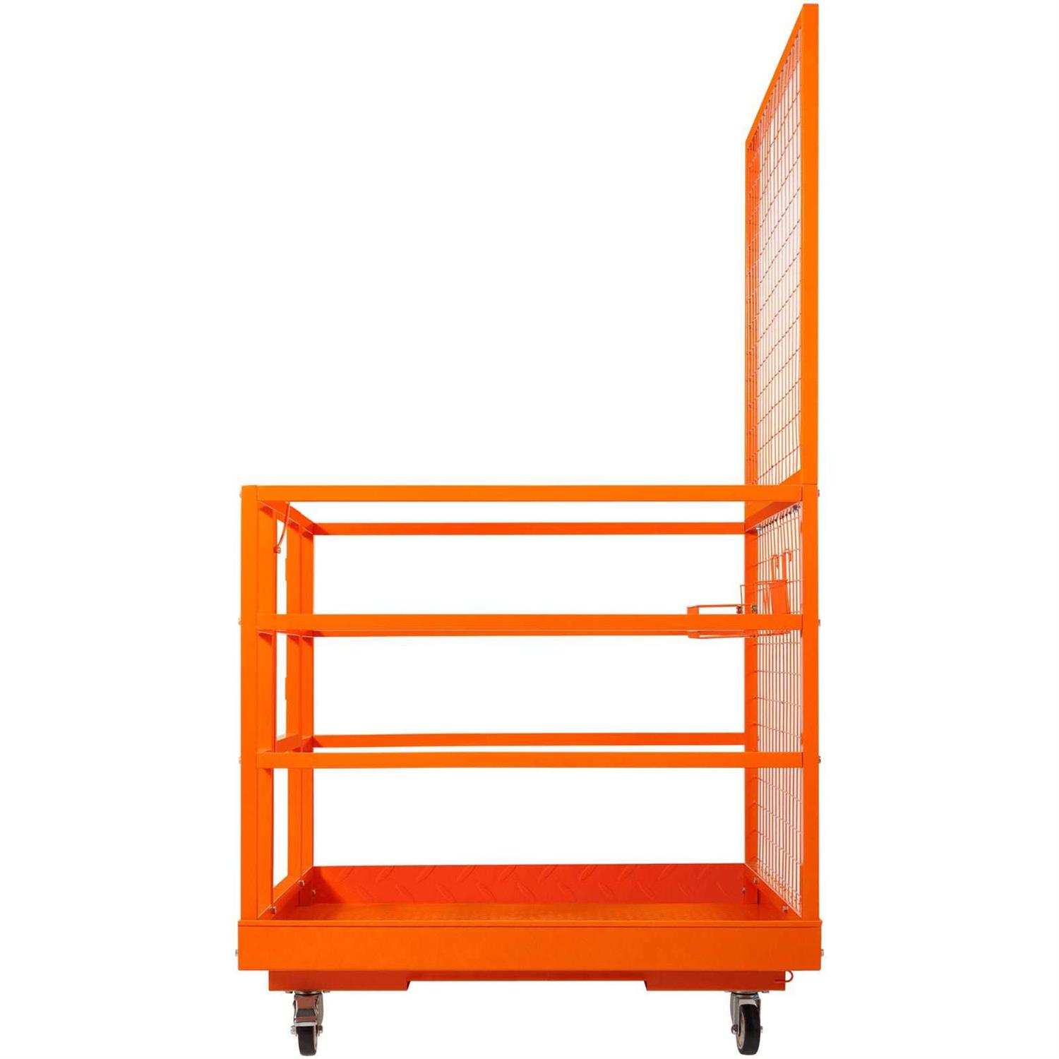 VEVOR Forklift Safety Cage Work Platform 43X45in 1400lbs w/ Wheels - Shop Hardware Tools Online Store