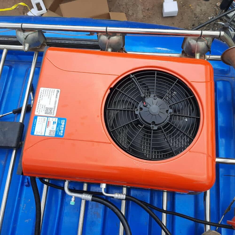 12V Electric AC Unit Truck Air Conditioner Truck Cab Air Conditioner for RV Truck Caravan Excavator Tractor