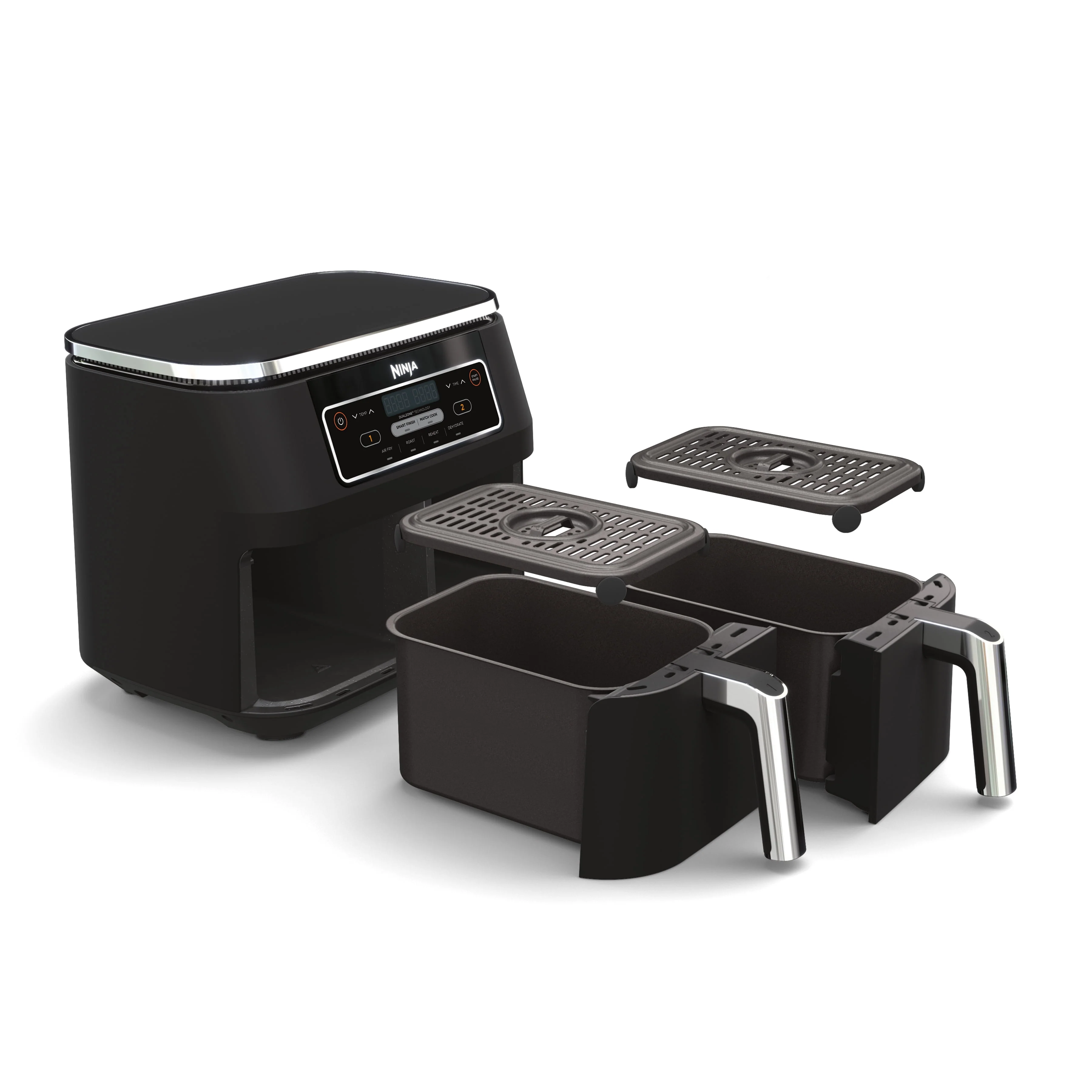 Ninja庐 Foodi庐 4-in-1 8-Quart. 2-Basket Air Fryer with DualZone Technology- Air Fry, Roast, & More DZ100