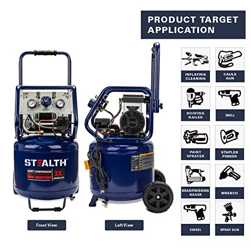 STEALTH Air Compressor Oil-Free Ultra Quiet Electric Air Compressor