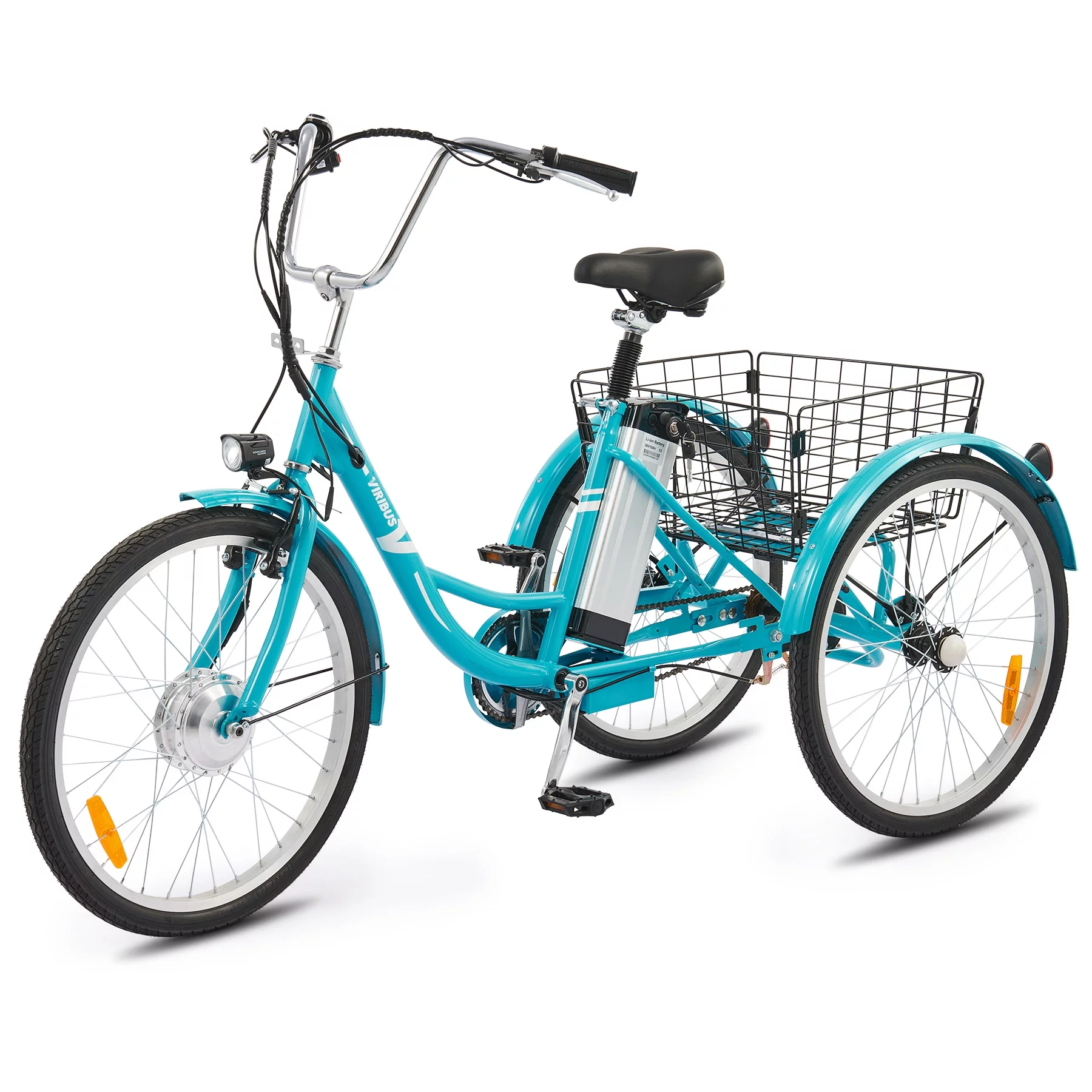 26 Electric Tricycle for Adults 3 Wheel Electric Bike 250W Electric Trike Black