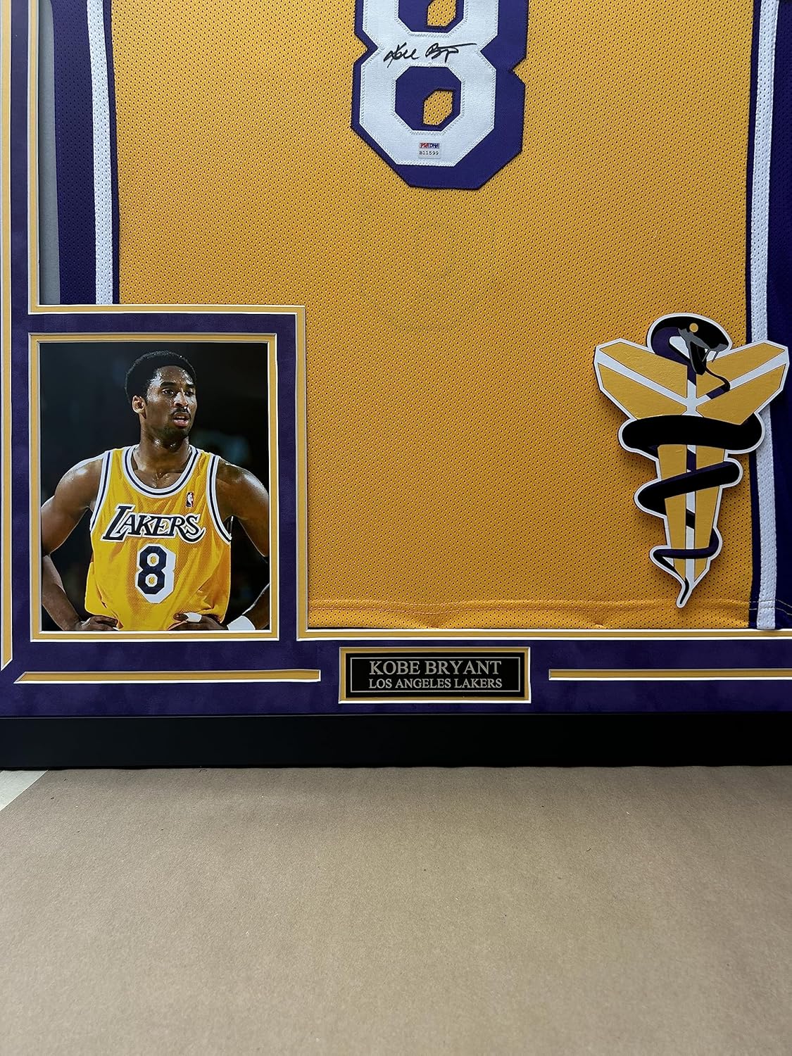 Kobe Bryant Autographed Hand Signed Custom Framed Los Angeles Lakers Jersey - PSA COA
