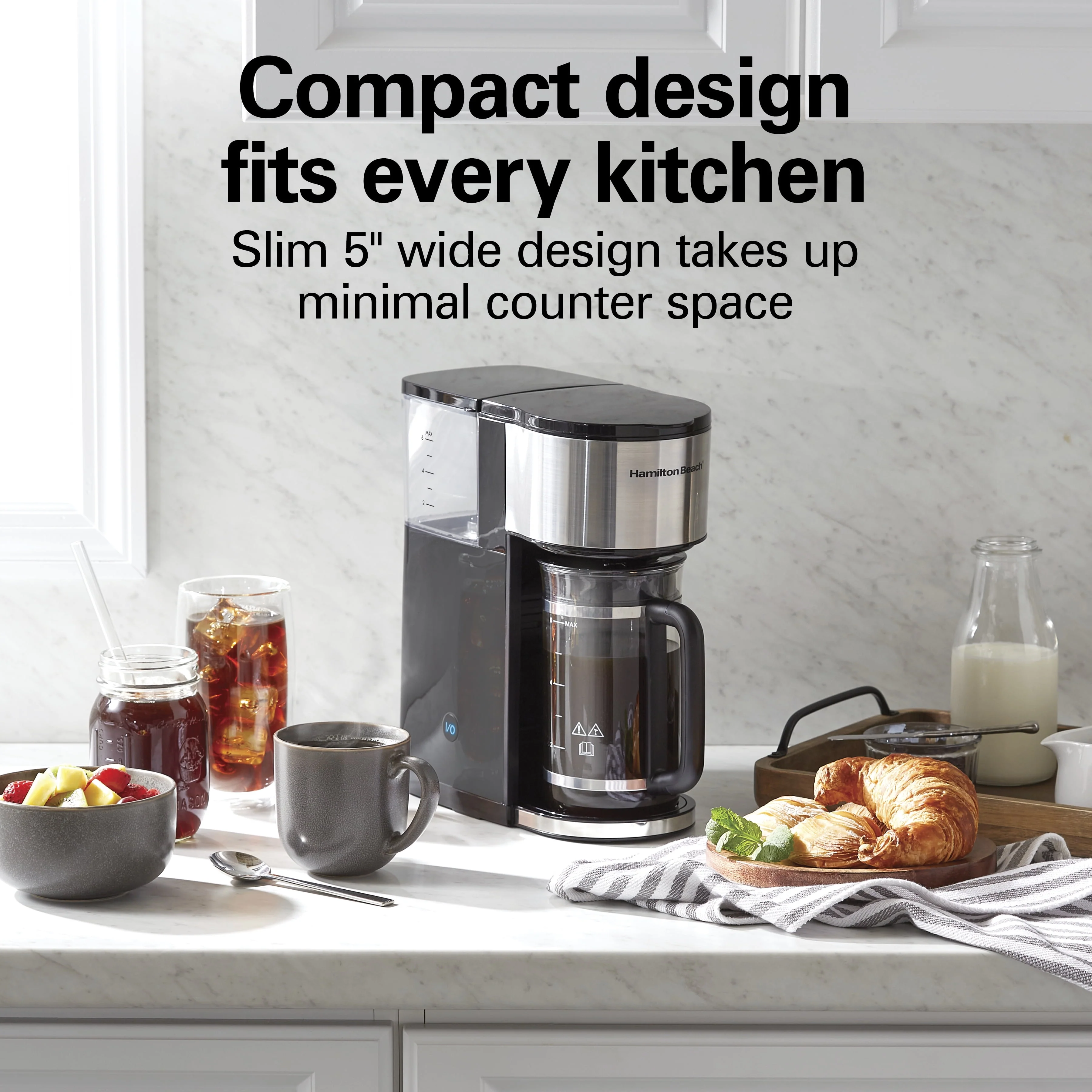 Hamilton Beach Home Barista 7-in-1 Coffee Maker, Black and Stainless, 46251