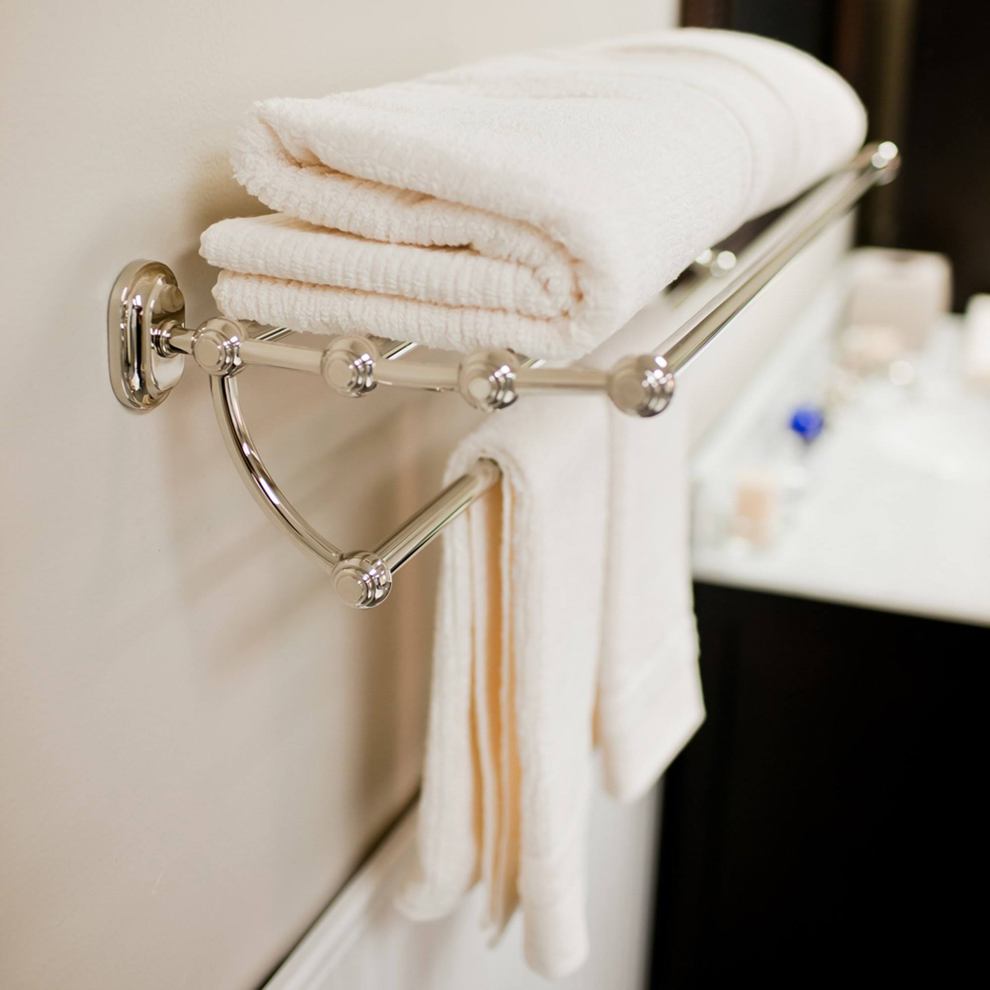 Water Creation BA-0001-05 Polished Nickel Multi Purpose Bath Train Rack for Classic Bathroom