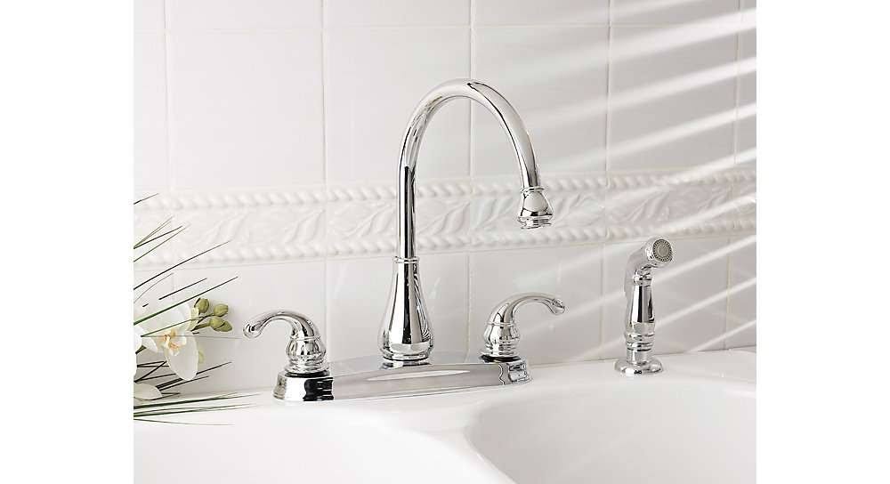 Pfister GT36-4DCC Treviso Chrome Two Handle Kitchen Faucet with Spray