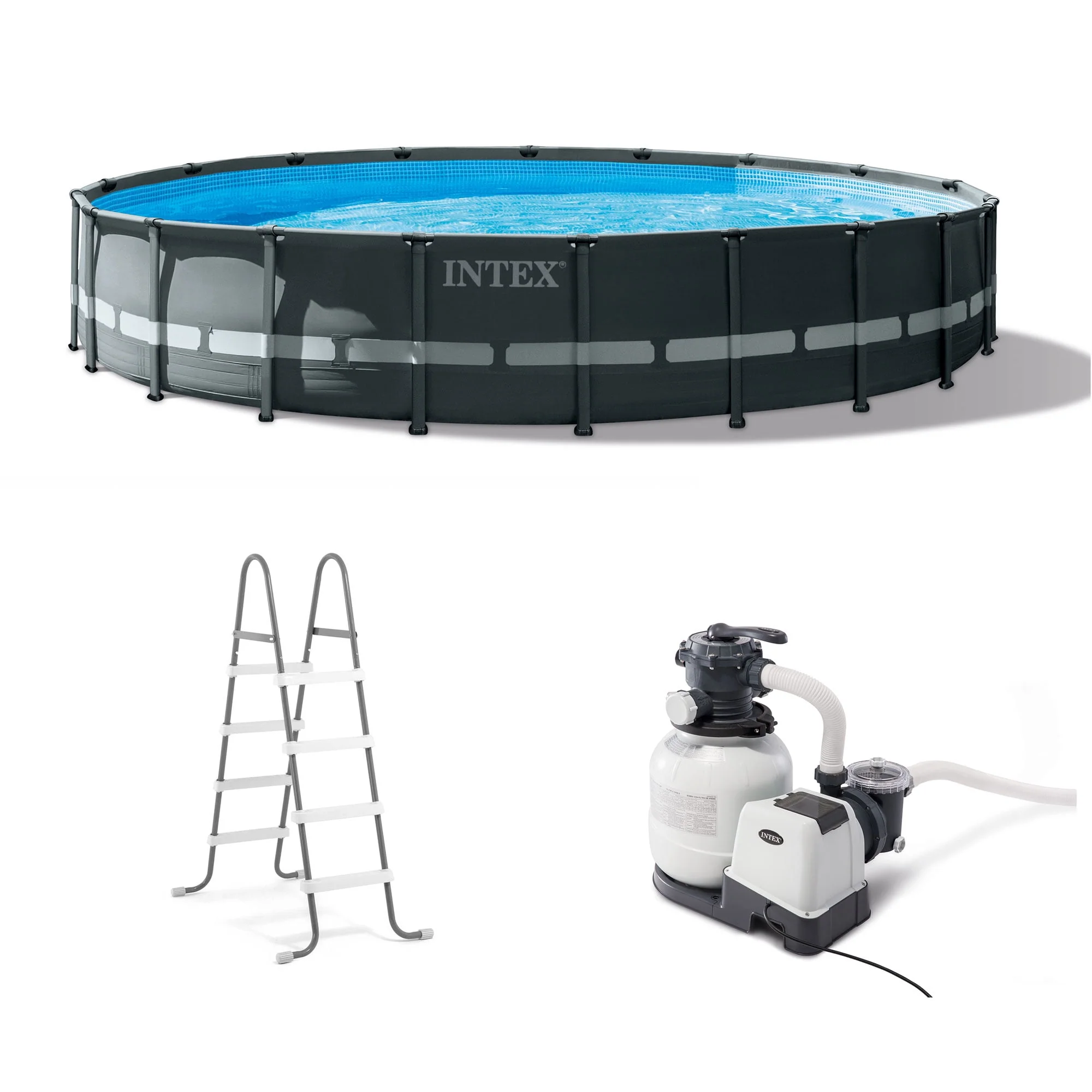 Intex 20' x 48 Ultra XTR Round Frame Above Ground Swimming Pool with Sand Filter Pump