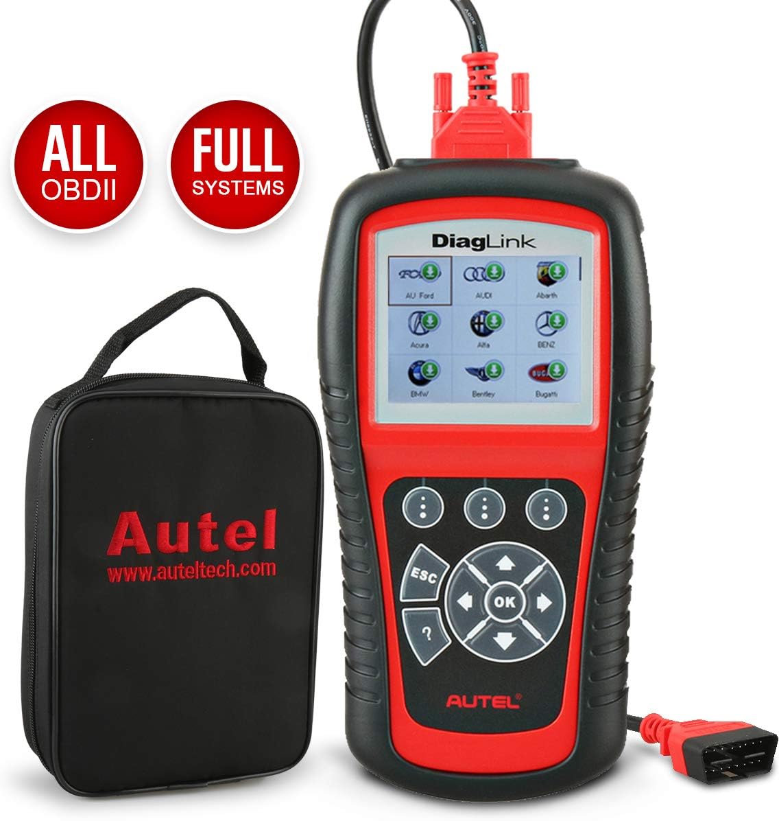 Autel OBDII OBD2 Code Reader Diaglink (DIY Version of MD802) All Systems/Modules Diagnostic for ABS, SRS, Engine, Transmission, EPB, Oil Reset