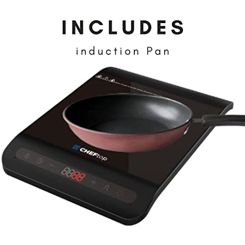 Cheftop Induction Cooktop Portable Induction Burners 120V Digital Ceramic Top with Kids Safety Lock,1800 Watt, Touch Sensor Control Multiple Cooking Zones & Levels