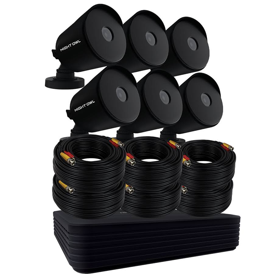 Night Owl 8 Channel 1080p Wired DVR, 6 Wired Cameras u0026 1TB HDD