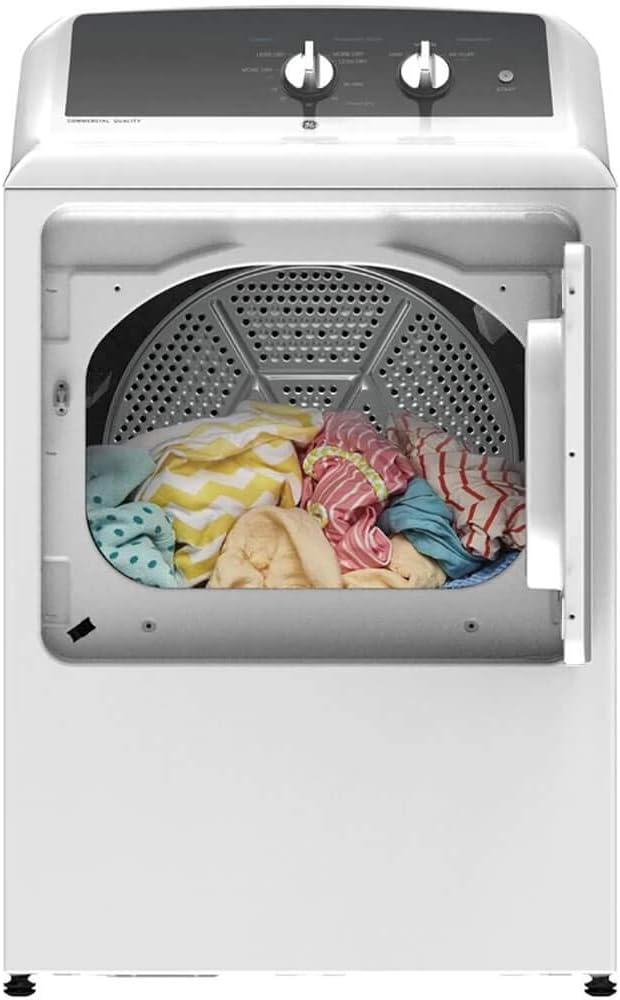 GE GTX52EASPWB 6.2 cu. ft. Capacity aluminized alloy drum Electric Dryer