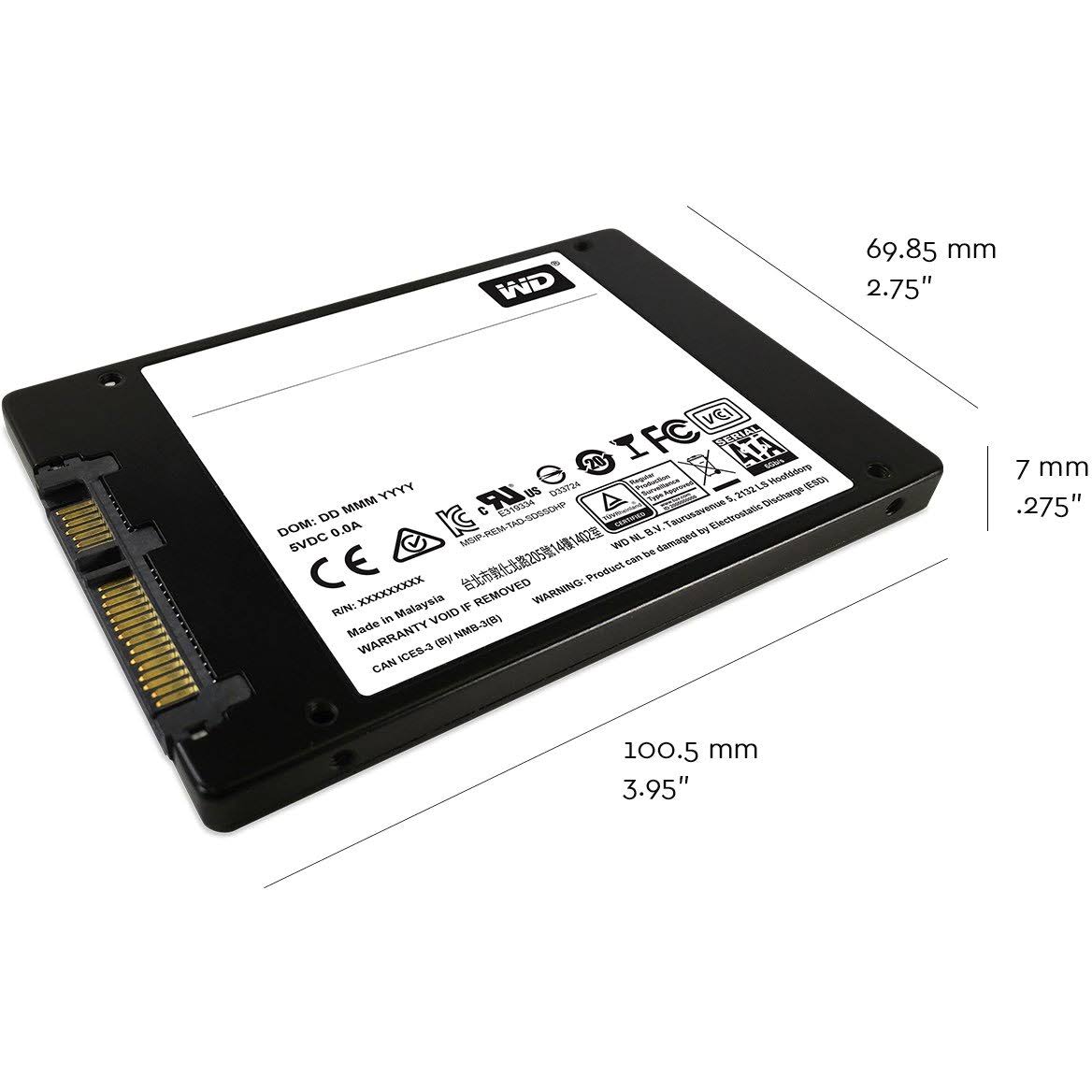 WD Green 1 TB Internal SSD - 2.5x22 - WDS100T2G0A - SATA 6Gb/s