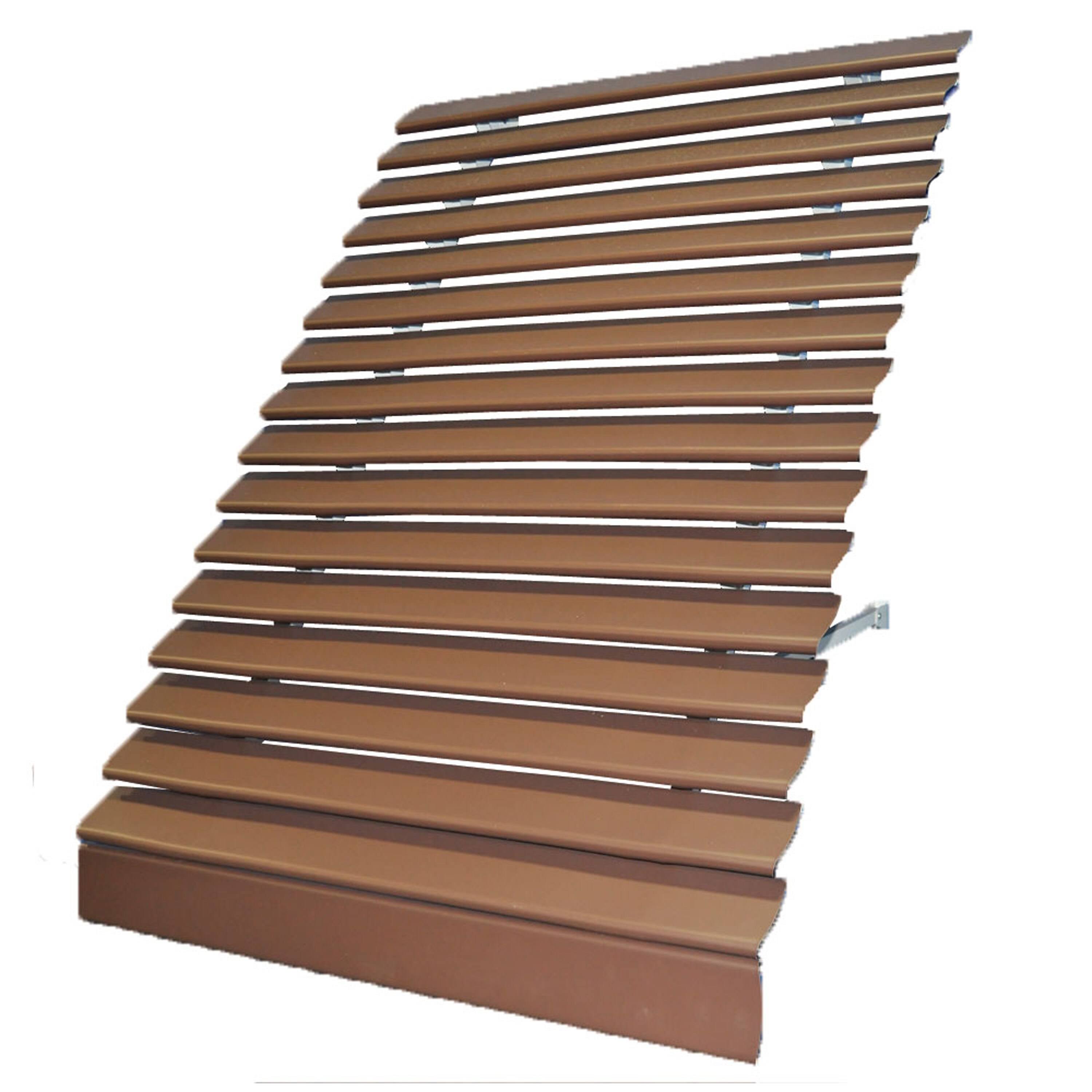 Americana Building Products Aluma Vue 30-in Wide x 25-in Projection Brown Solid Fixed Window Awning | AVU2530N