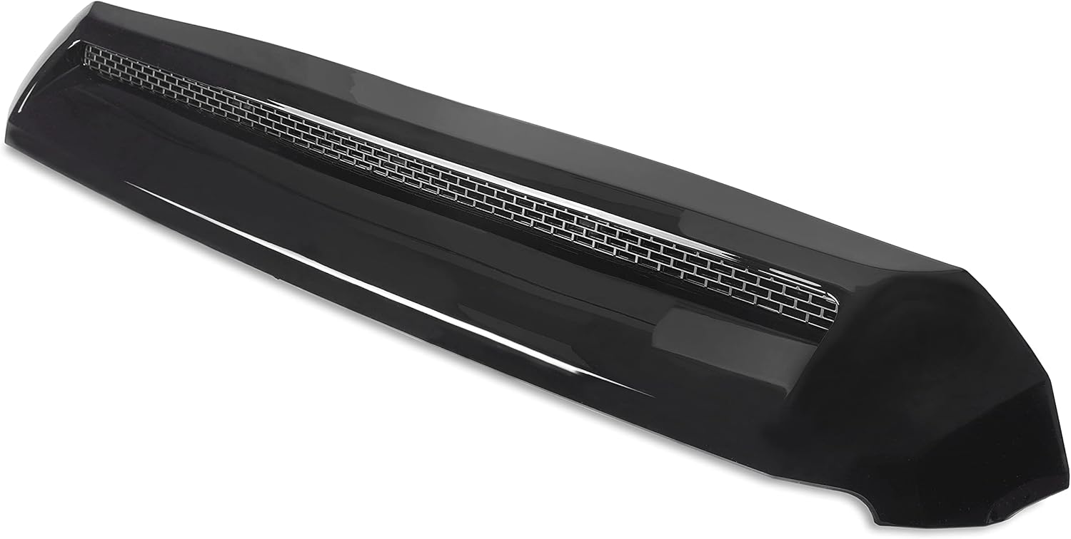 HECASA Hood Scoop Compatible with 2014-2021 Toyota Tundra Replacement for 761800C030 TO1231102 REPT133702 Front Black Upper Grille Bulge Molding Platinum Style