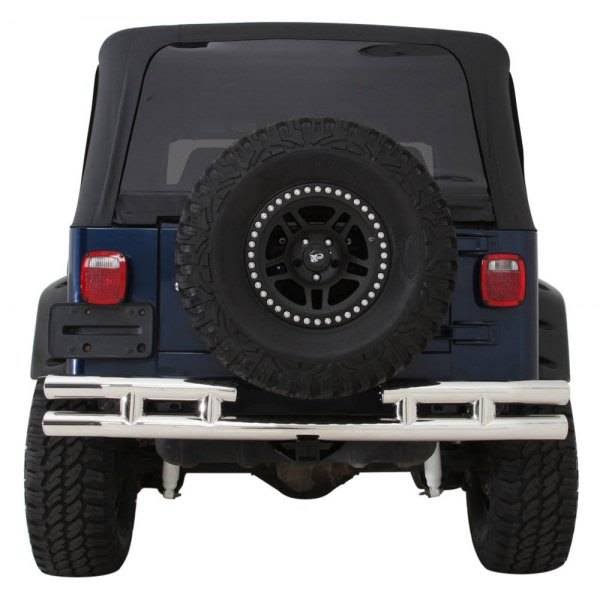 Smittybilt JB44-RHS Rear Bumper W/Hitch - Stainless Steel