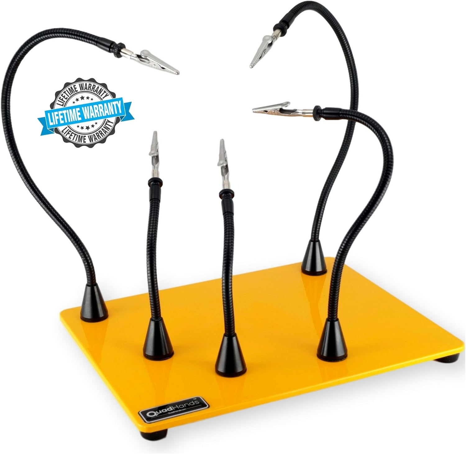 QuadHands Deluxe WorkBench Helping Hands Third Hand System - Magnetic Mount Arms Can be Positioned Anywhere - Ultimate Flexibility