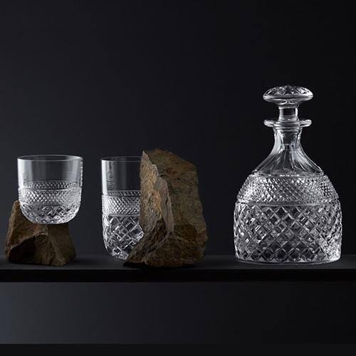 Charles IV Hand Cut Crystal Ships Decanter, 25.4 oz. by Ruckl