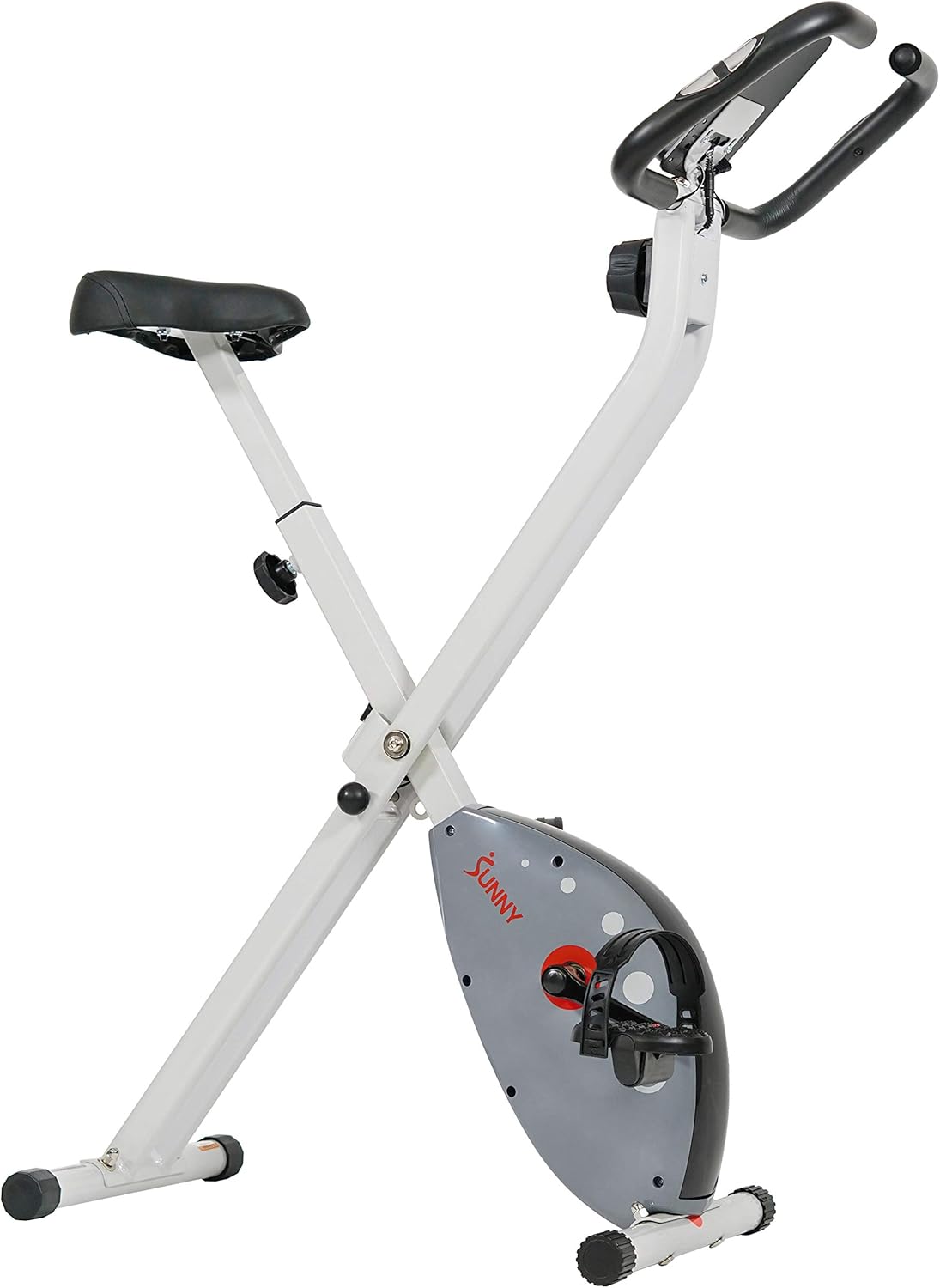Sunny Health & Fitness Magnetic Foldable Exercise Bike - SF-B2989, grey