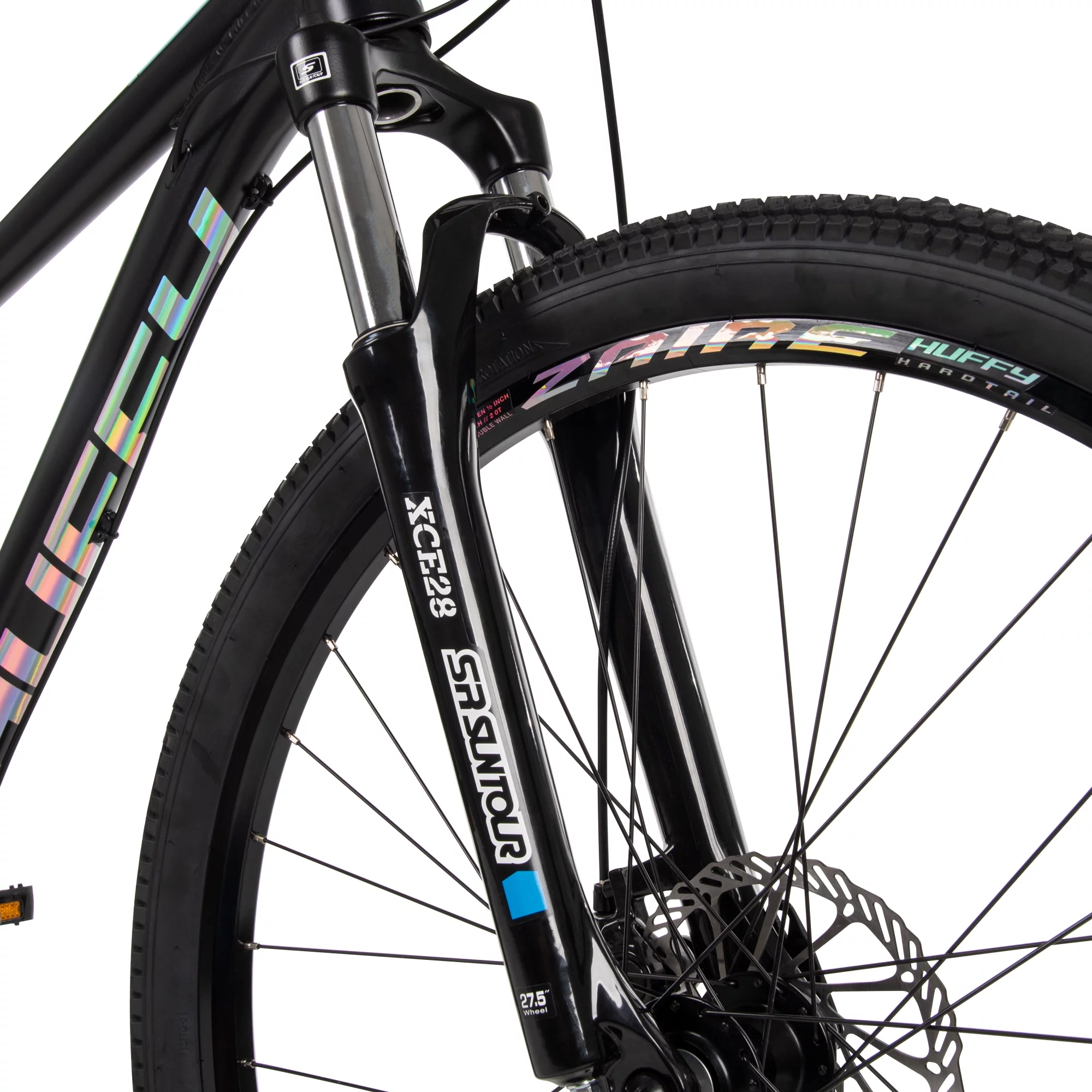Huffy Zaire Mens' 27.5" 21 Speed Aluminum Hardtail Mountain Bicycle, Black