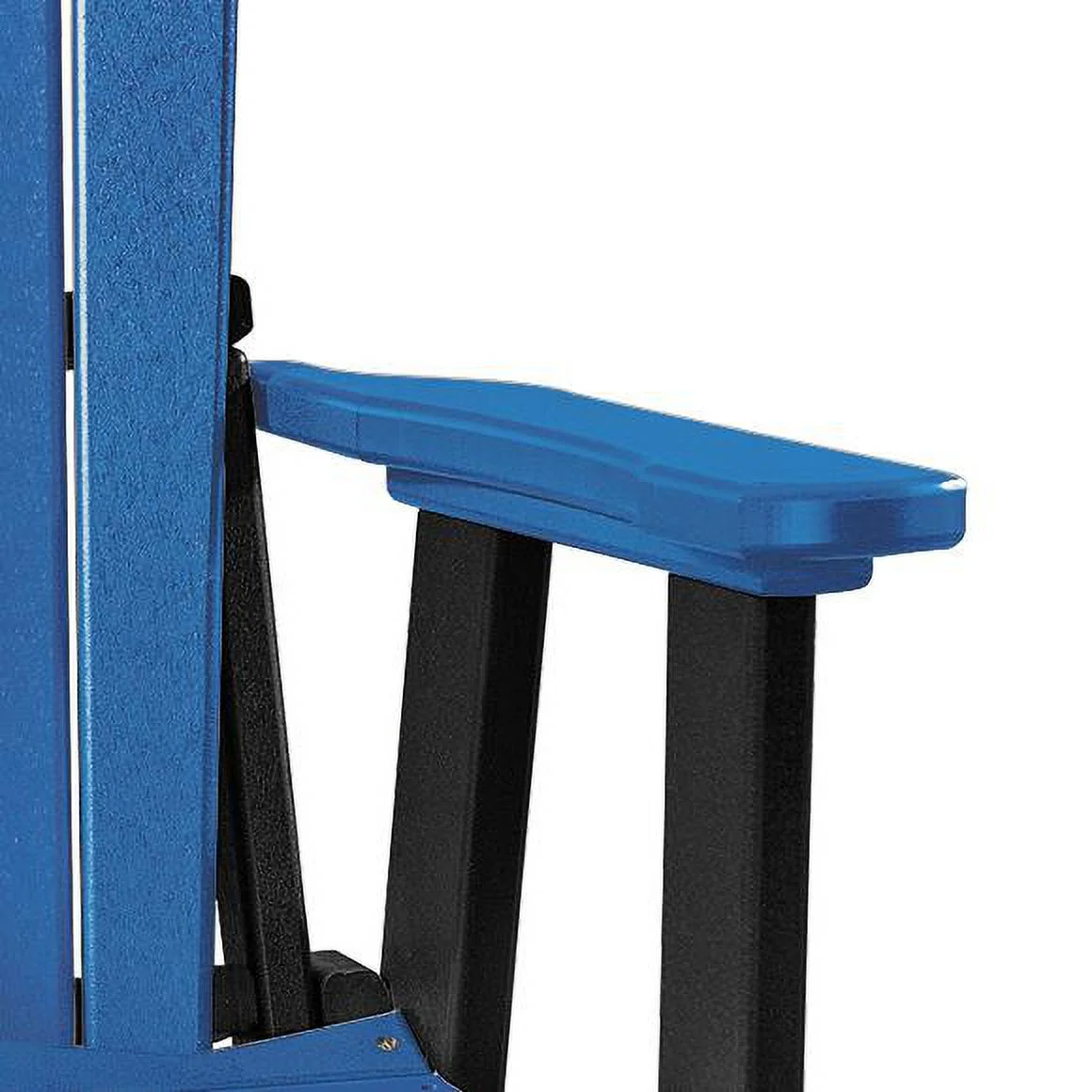 OS Home and Office Furniture Resin Double Glider w/Center Table in Blue/Black