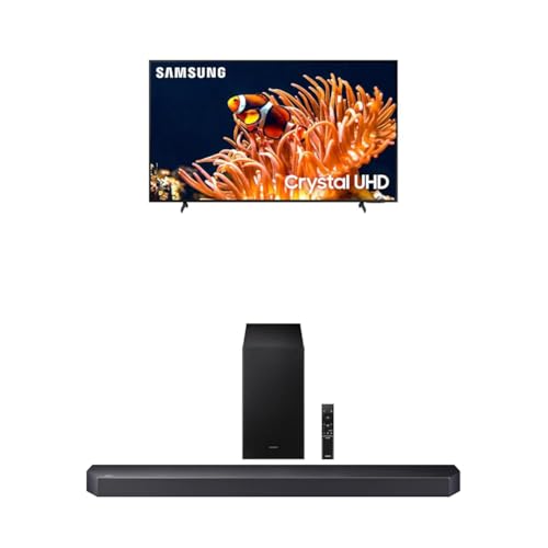 Samsung 43-Inch Class 4K Crystal UHD DU8000 Series HDR Smart TV w/Object Tracking Sound Lite, Motion Xcelerator 120Hz, Ultra Slim Design, Gaming Hub, Alexa Built-in (UN43DU8000, 2024 Model)