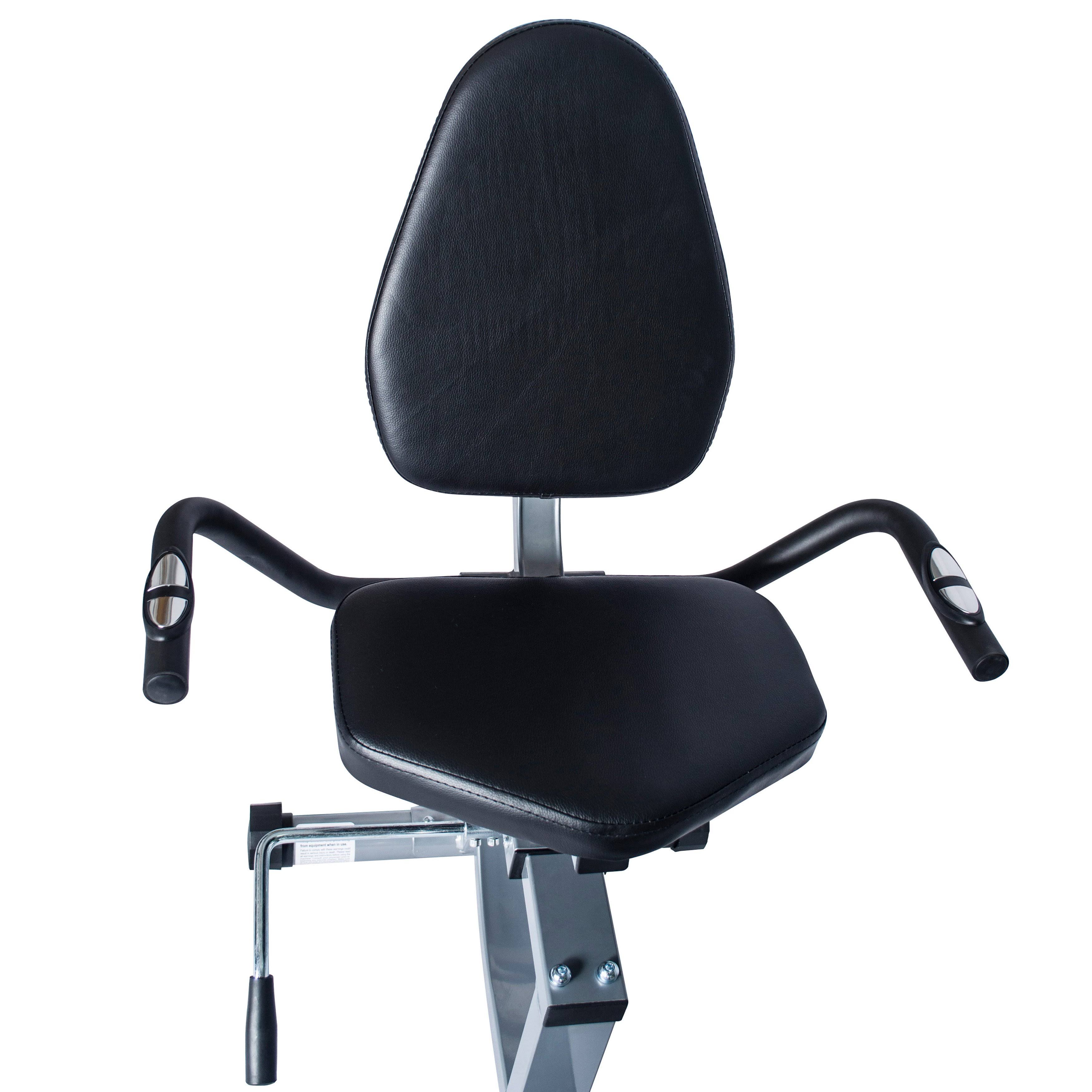 EFITMENT Magnetic Recumbent Bike Exercise Bike with High Weight Capacity, Easy Adjustable Seat, LCD Monitor with Pulse and Phone