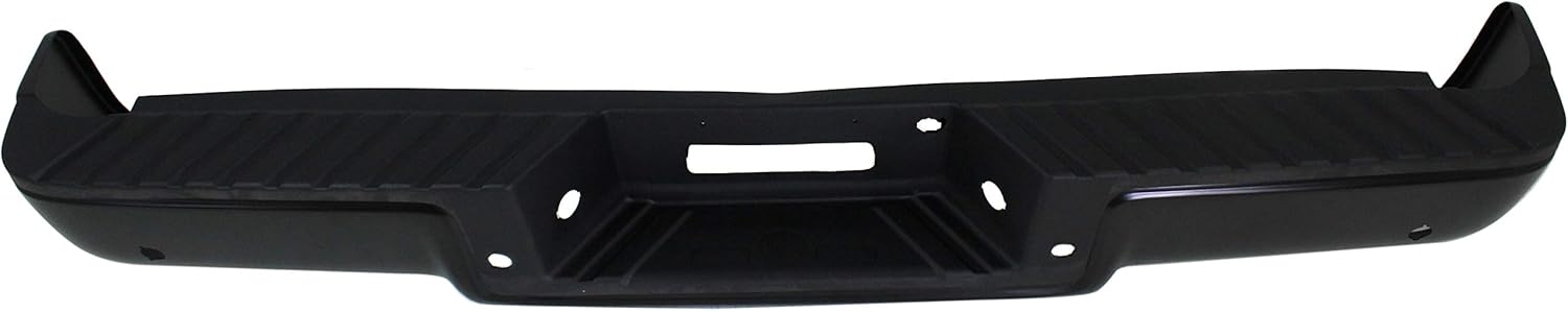 Evan-Fischer Step Bumper Compatible with 2004-2006 Ford F150 Assembly Powdercoated Black Steel Hitch Style with Rear Object Sensor Holes Fleetside