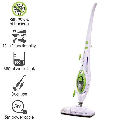 Morphy Richards 720512 12-in-1 Steam Cleaner, Kills