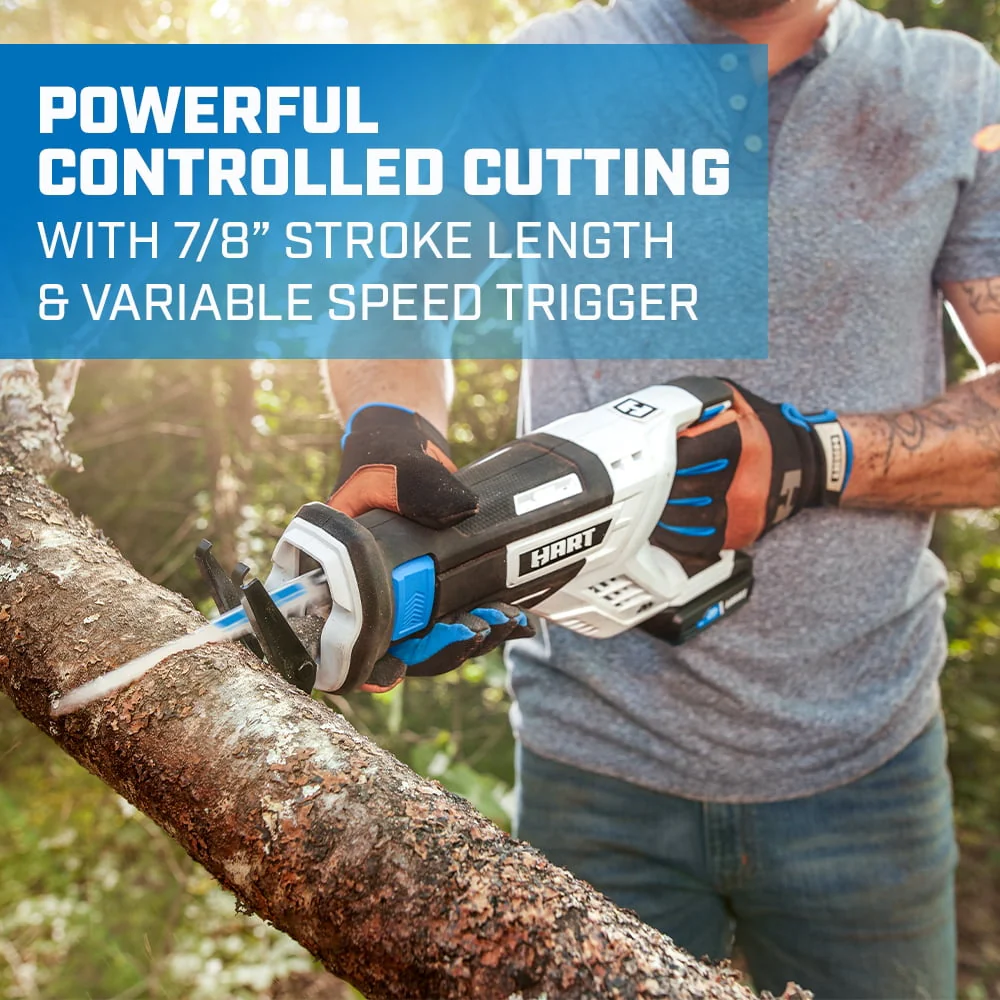 HART 20-Volt Cordless 6-Tool Combo Kit (1) 4.0Ah (1) 1.5Ah Lithium-Ion Batteries