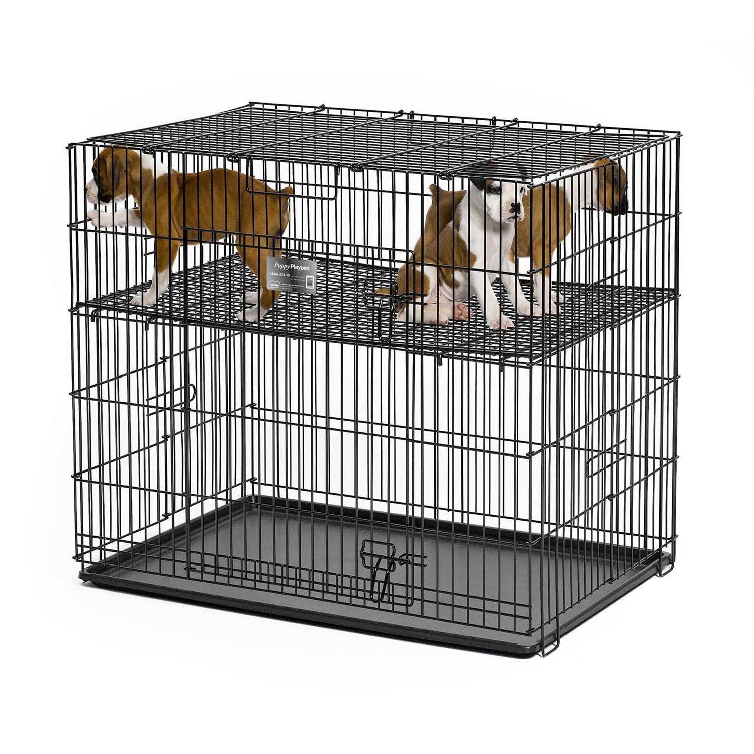 Midwest Puppy Playpen with Plastic and Floor Grid - Pet Supplies online store