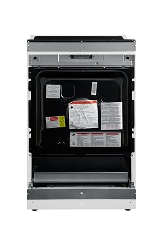 iio 24 inch Electric Stove iER-244SS, Oven Range with Triple Lined Door Glass, 4 Top Burners, Convection Fan, Deep Broiler, Digital Timer Clock, 5 Cook Functions