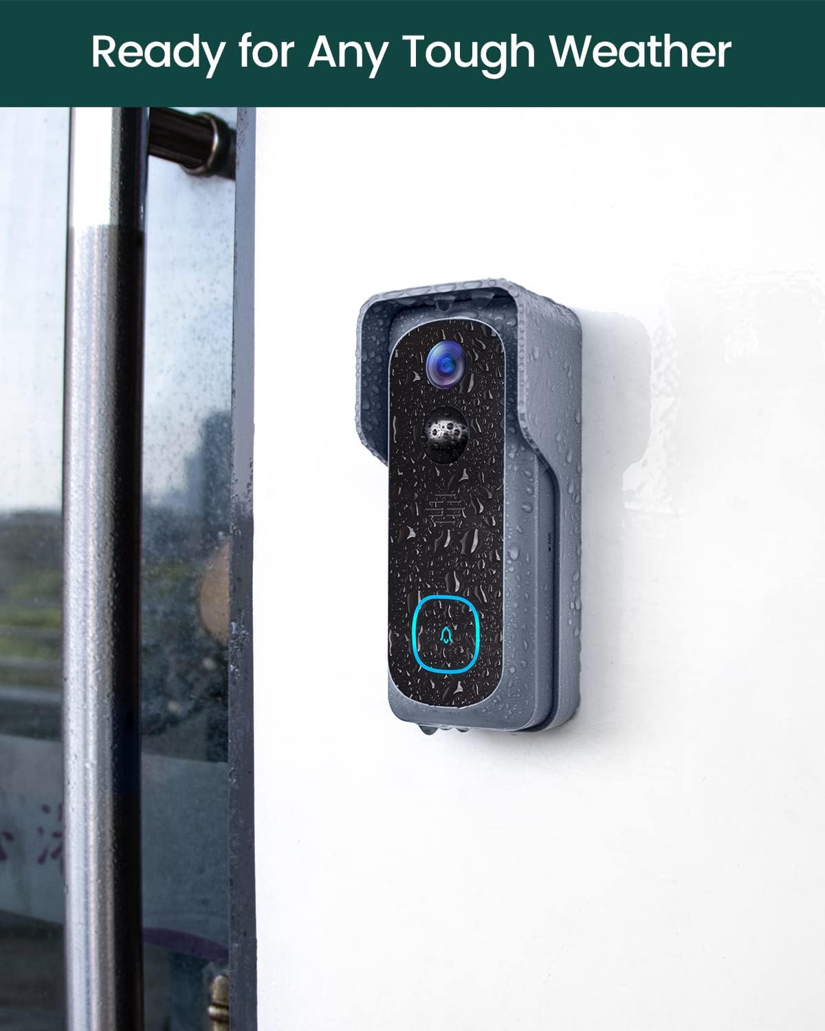 Wireless Video Doorbell Camera with Chime & 32GB SD Card , Euki Door Bell Ringer Wireless with Camera, 1080P HD, Human Detection, Night Vision, 2-Way Audio, IP65, Rechargeable Battery, for iOS&Android