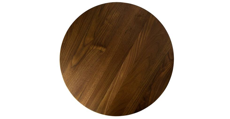 Round End Table in Solid Wood - Walnut | Article Amoeba Modern Furniture