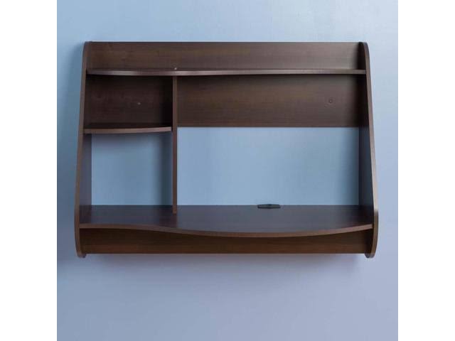 Prepac Kurv Floating Desk, Brown