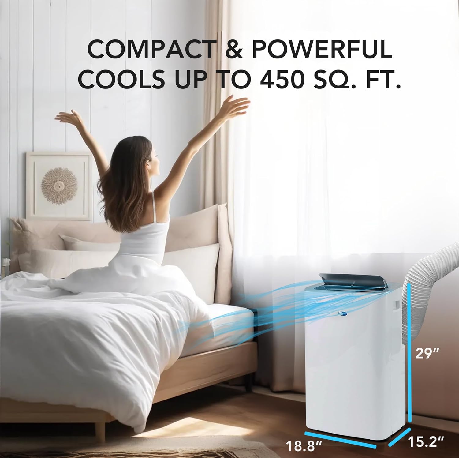 Whynter ARC-0850XP 12000 BTU Single Hose Portable Air Conditioner, White