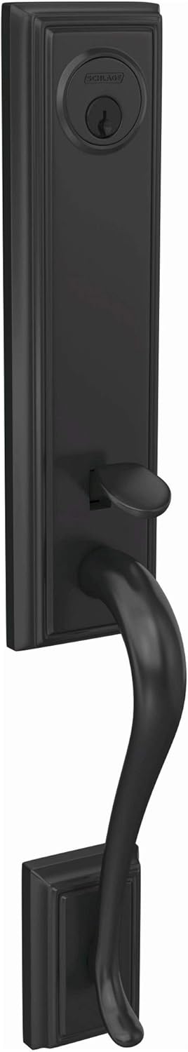 Schlage FCT58ADD622 Custom Addison Keyed Entry Single Cylinder Half Plate Handleset - Exterior Only