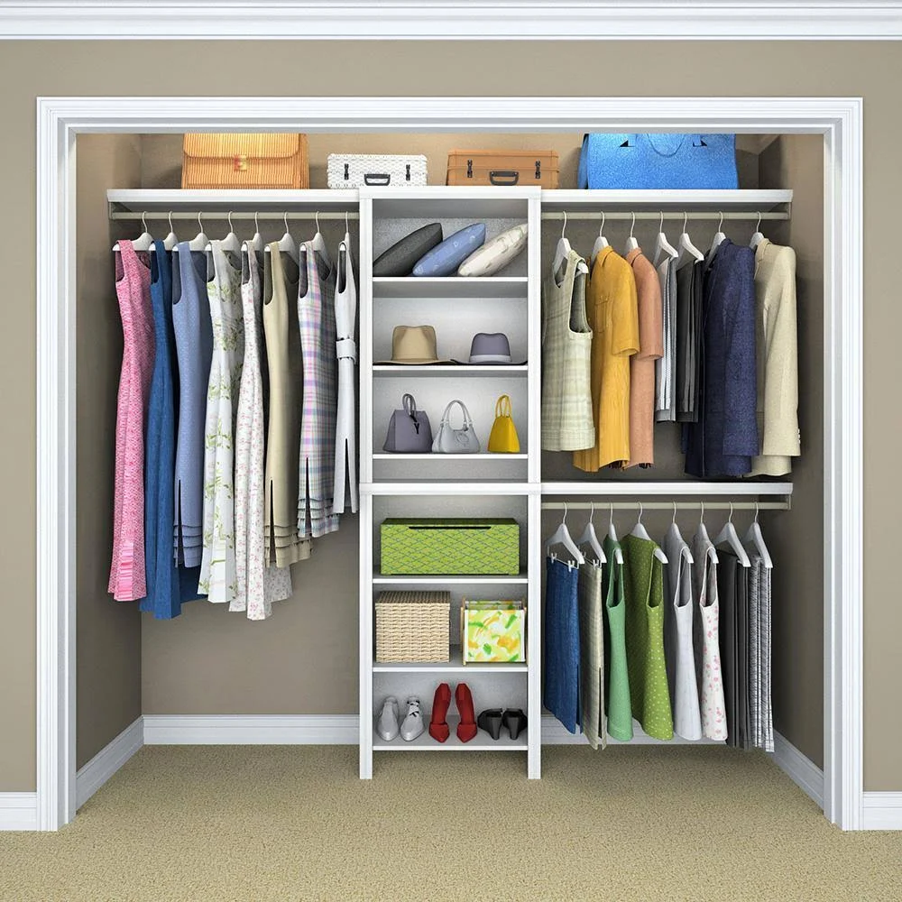 ClosetMaid Impressions Basic 60 in. W - 120 in. W White Wood Closet System