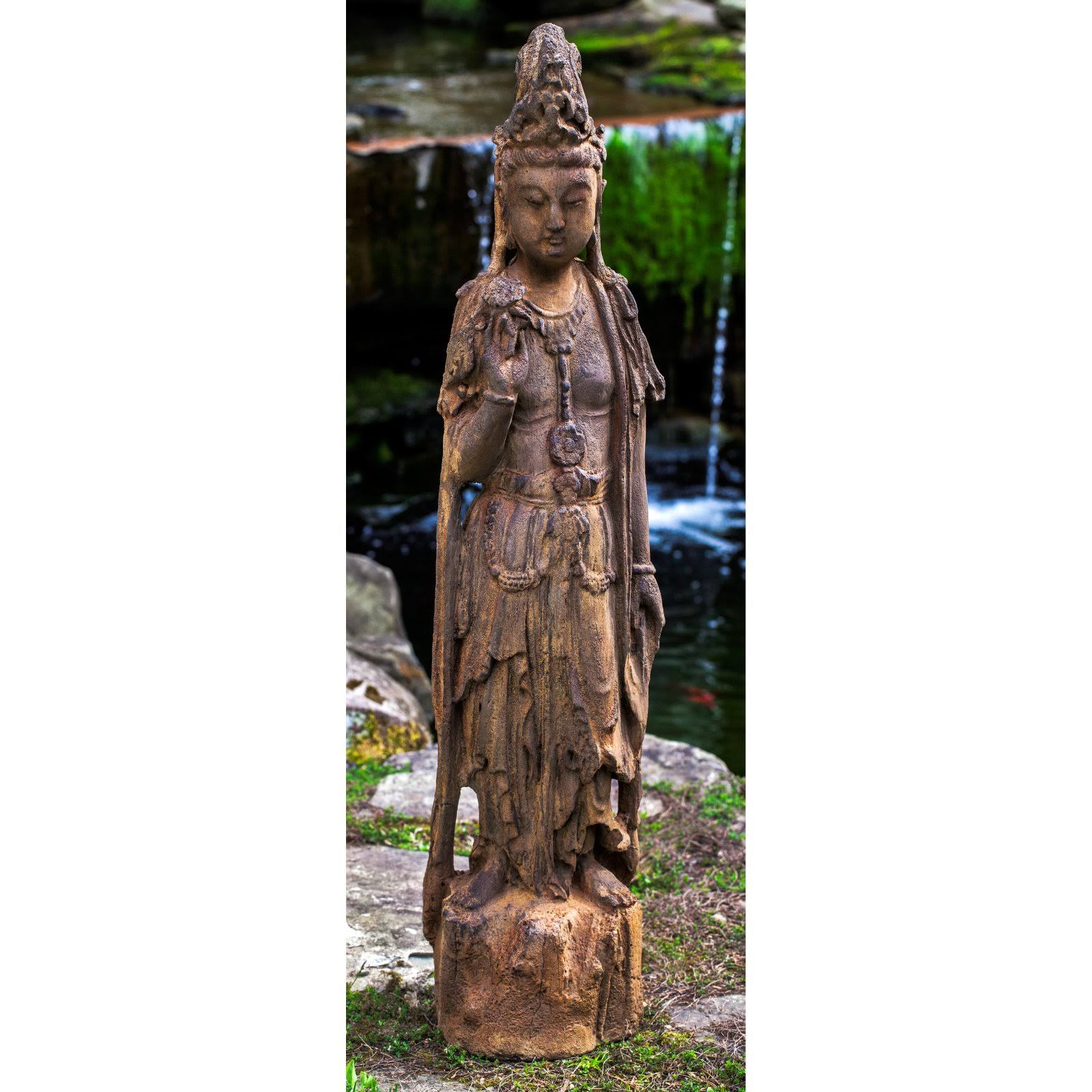 Campania International English Moss Quan Yin Statue