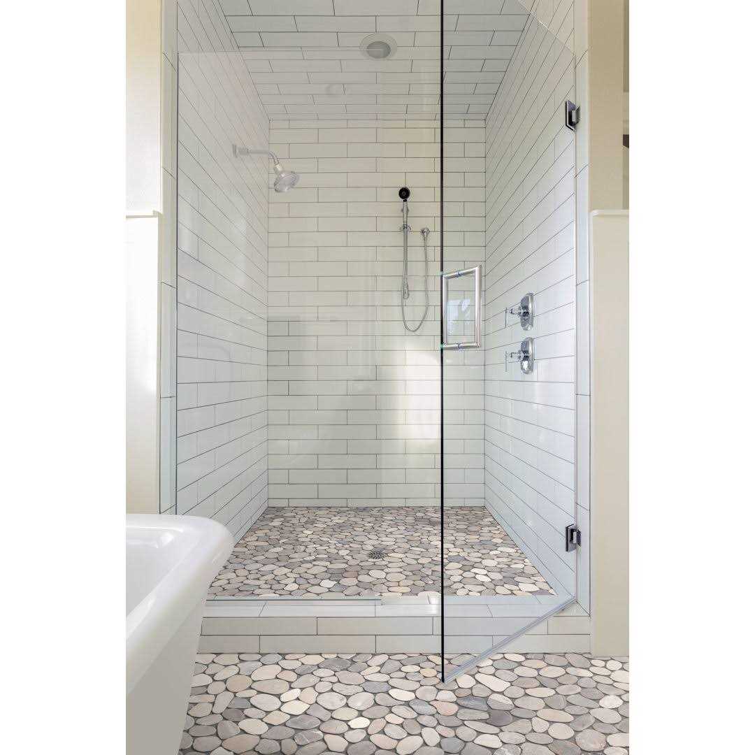 Tile Connection Sliced Pebble Tile 11-1/4 in. x 11-1/4 in. x 9.5mm Honed Pebble Mosaic Tile - Shop Hardware Tools Online Store