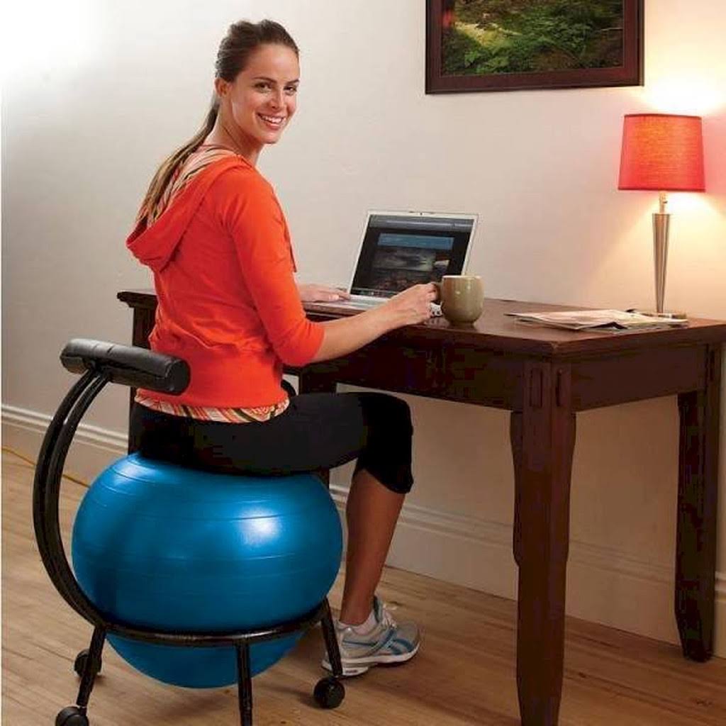 Custom Fit Yoga Balance Ball Chair - Black